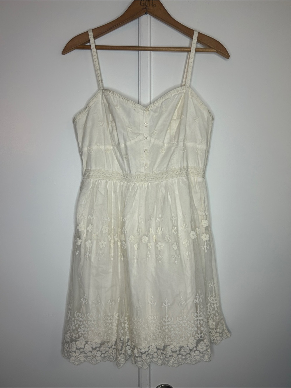American Eagle Ivory Lace Boho Mini Dress - Picture 2 of 9